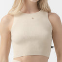 ANISTON KNITTED CROP TOP WOMEN GOLD