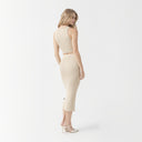 ANISTON KNITTED CROP TOP WOMEN GOLD