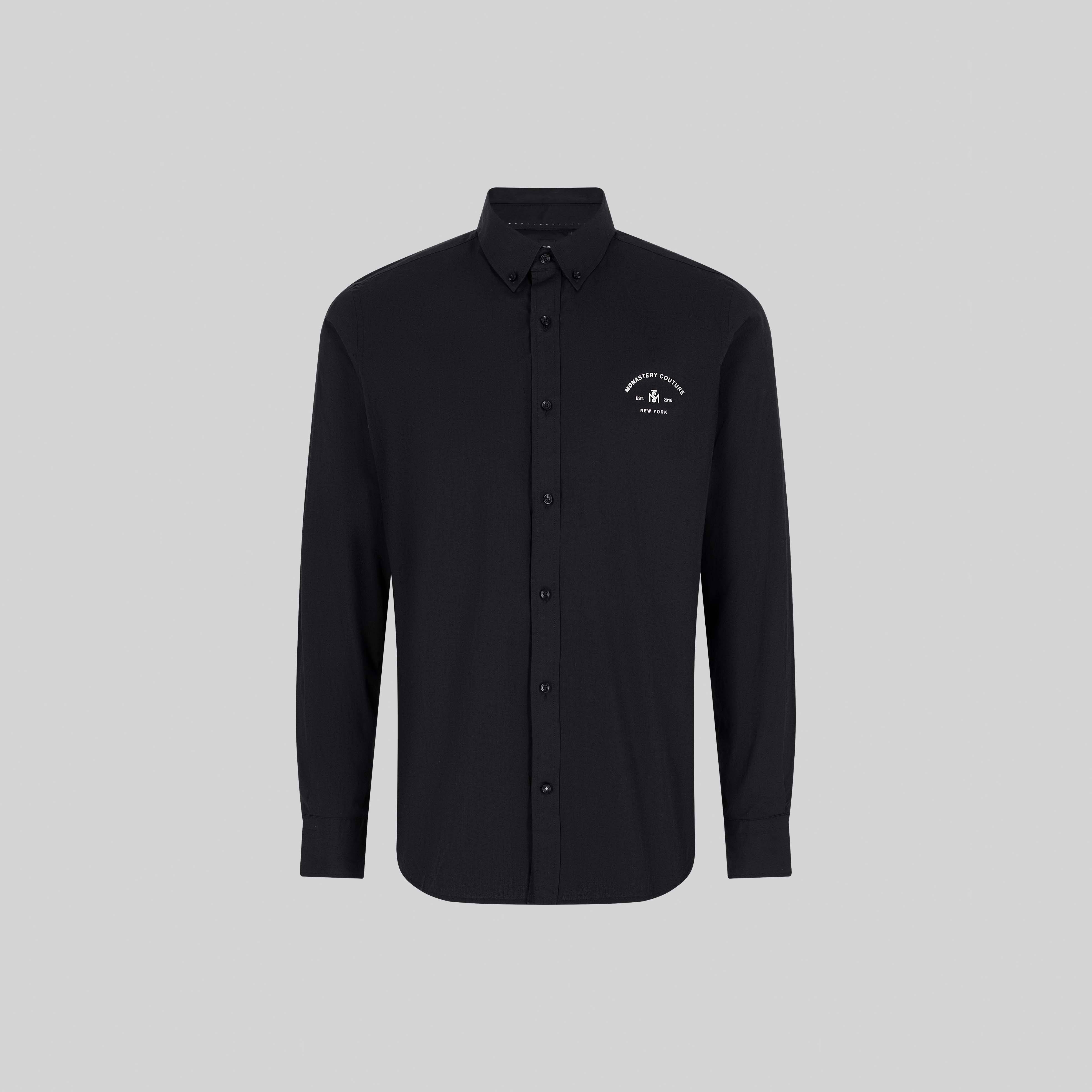 BUGATTI SHIRT LONG SLEEVE BLACK | Monastery Couture