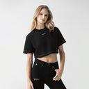 SAVANNA CROP TOP WOMEN BLACK