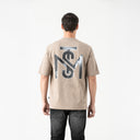 TUCKER T-SHIRT OVERSIZEDD MEN TAUPE GRAY