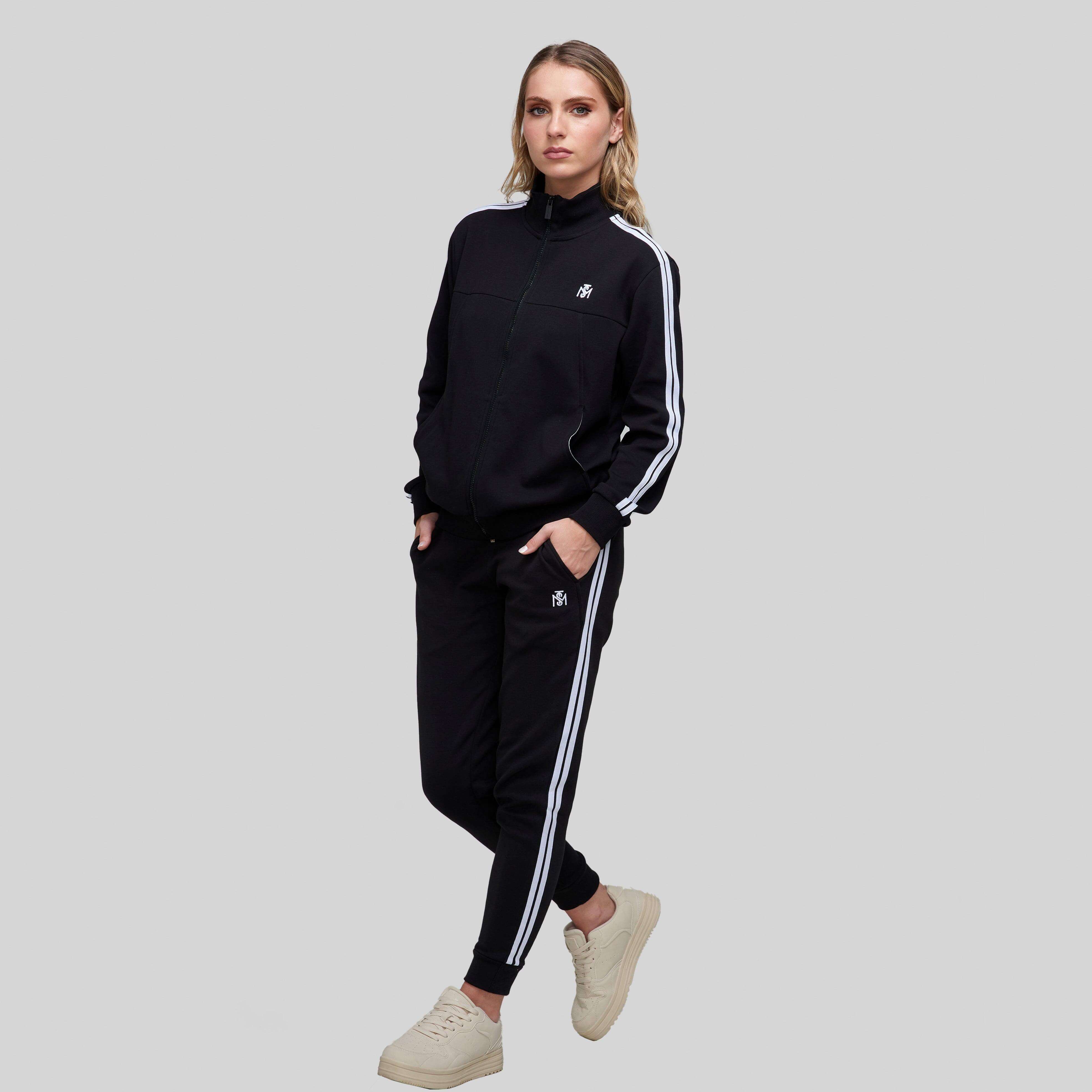 BERENICES BLACK SPORT TROUSERS | Monastery Couture