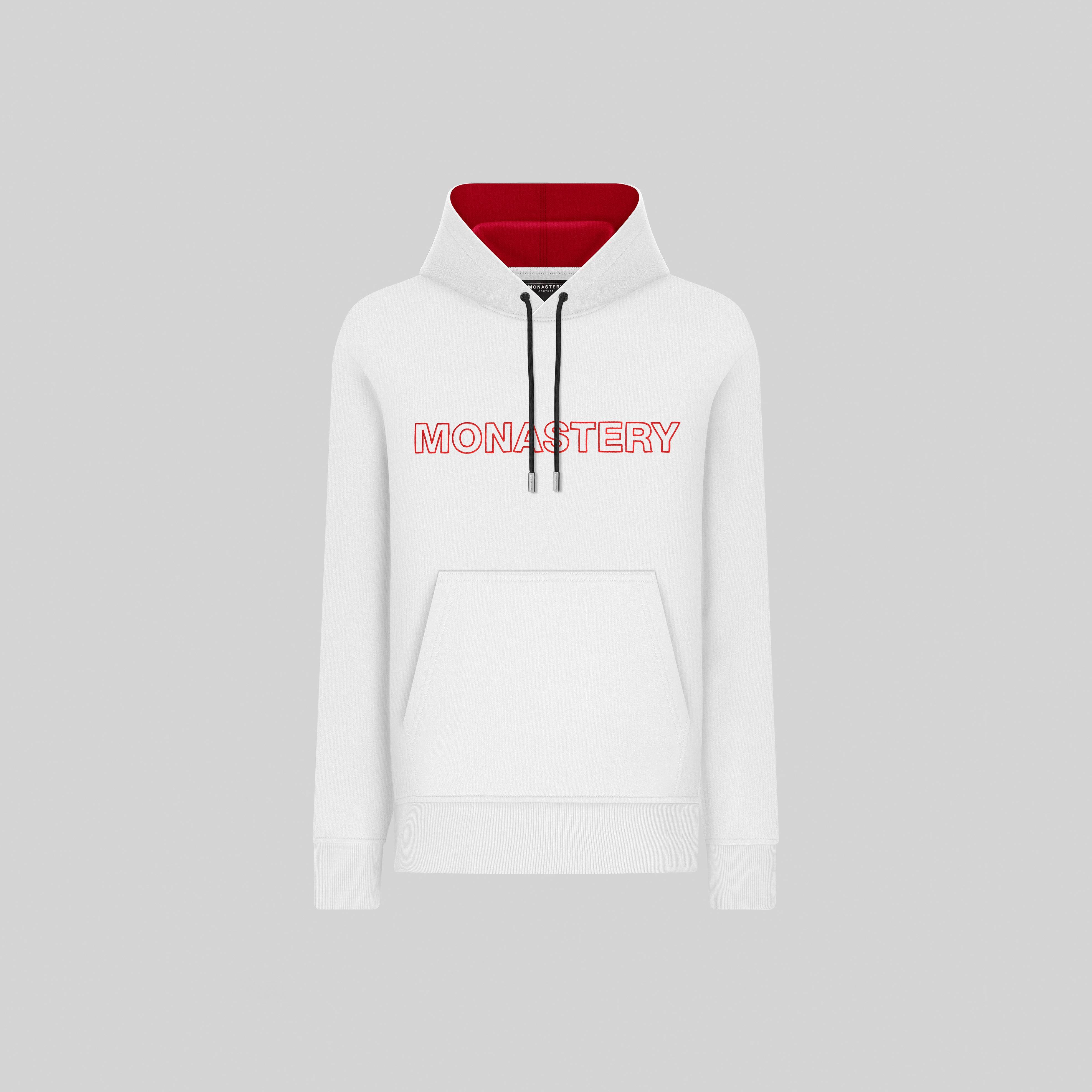 CASANDRO WHITE HOODIE | Monastery Couture
