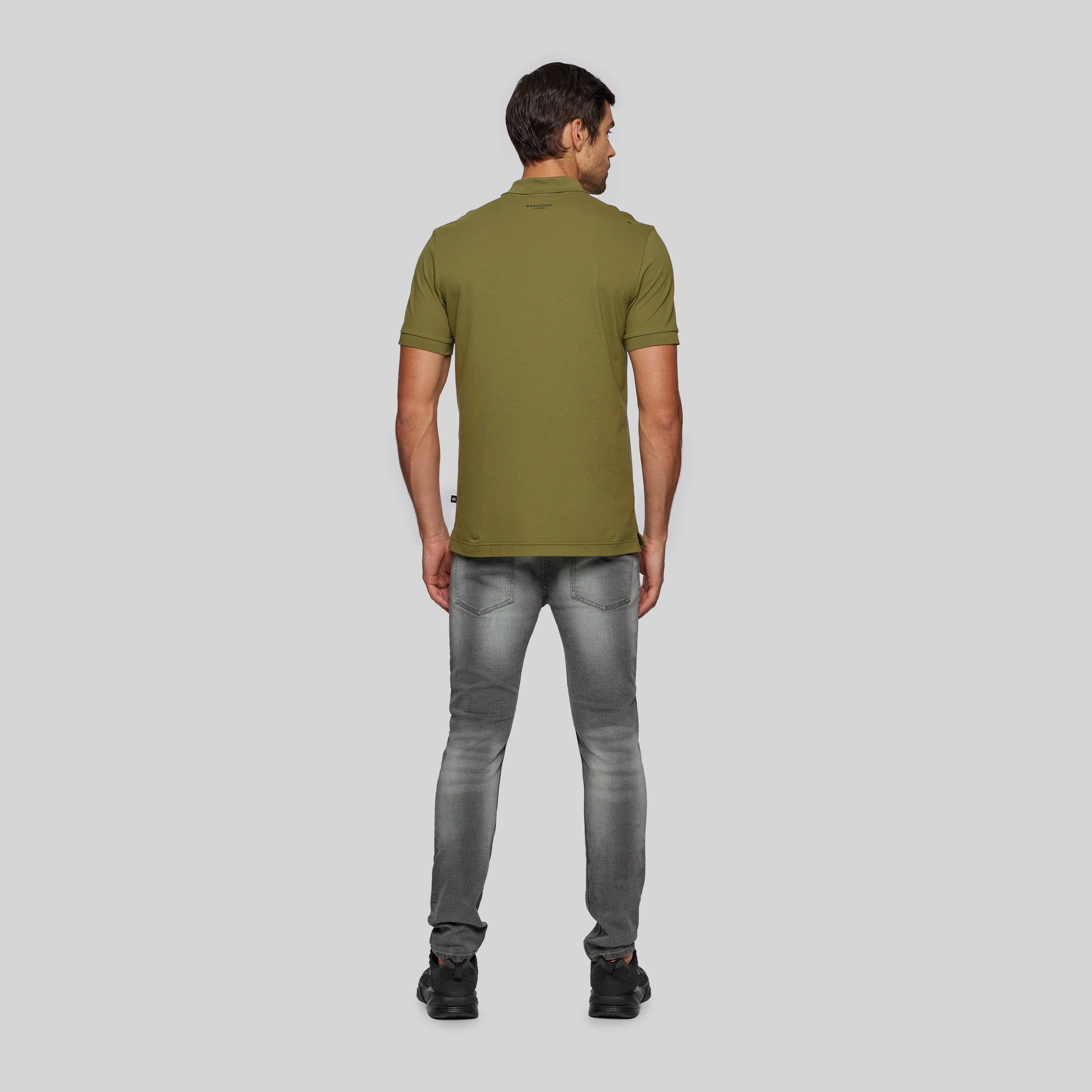 ECTRA OLIVE POLO | Monastery Couture